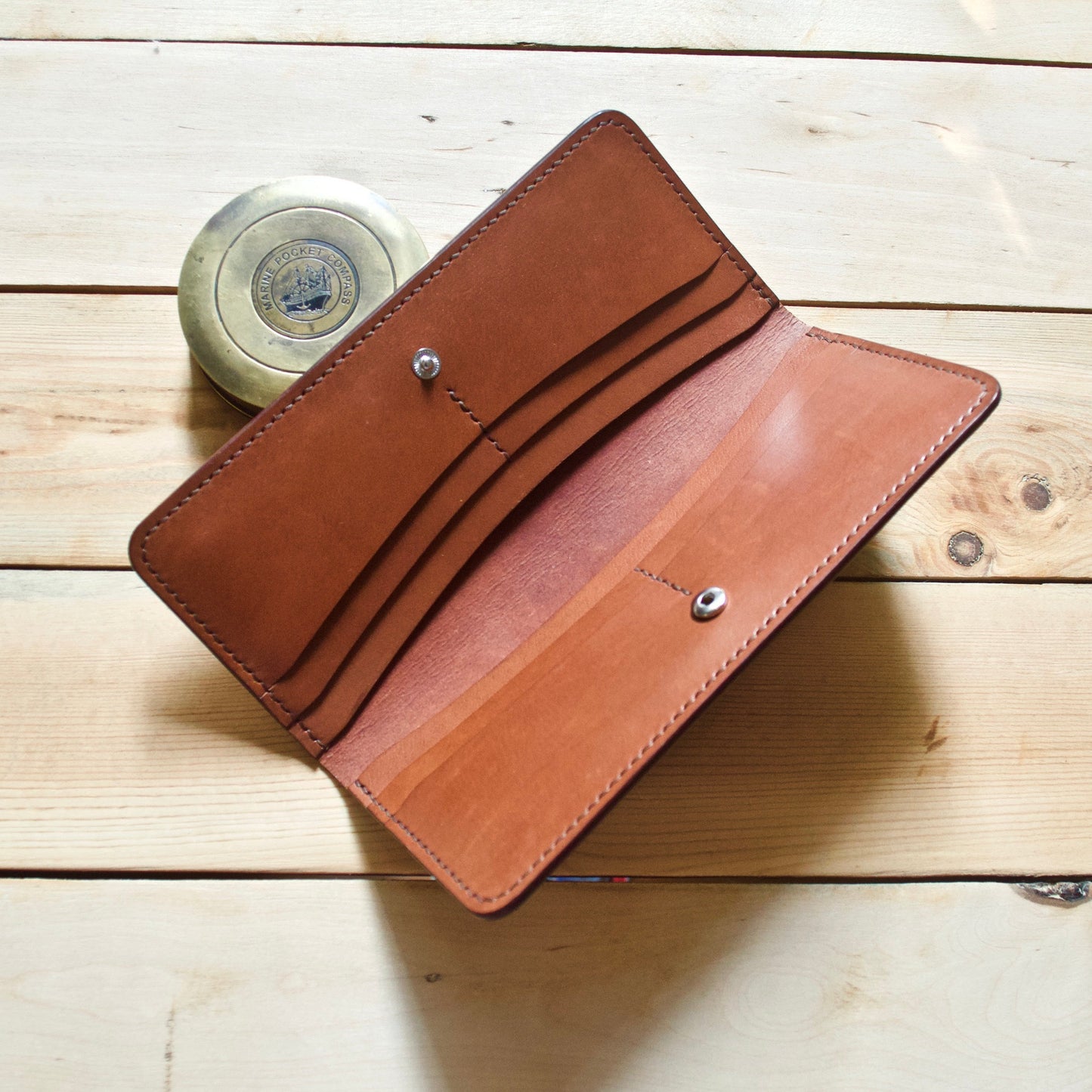 Long Bifold Wallet - Chestnut - Clearance