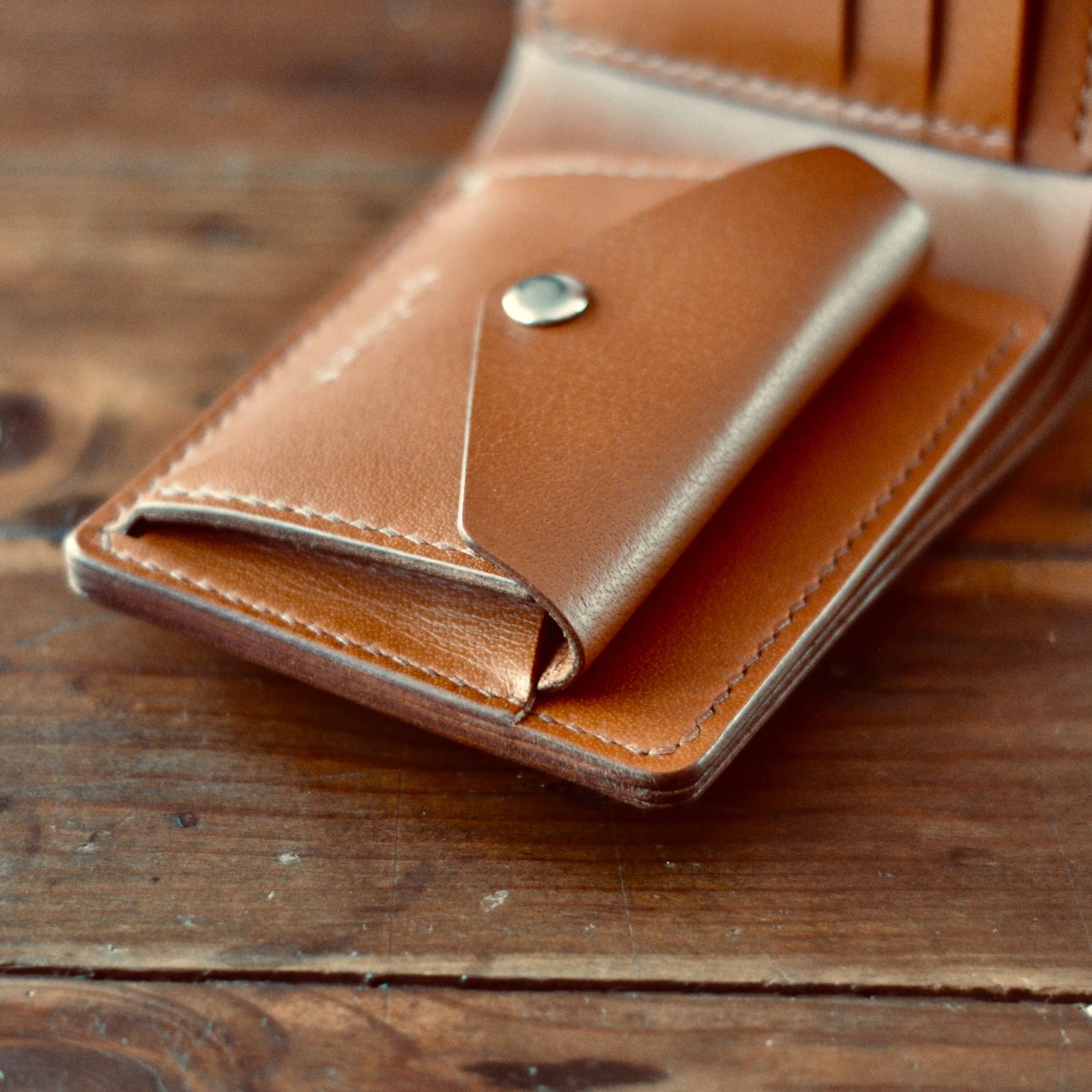 Thick Leather Coin Pocket Wallet Handmade Leather Wallet in India