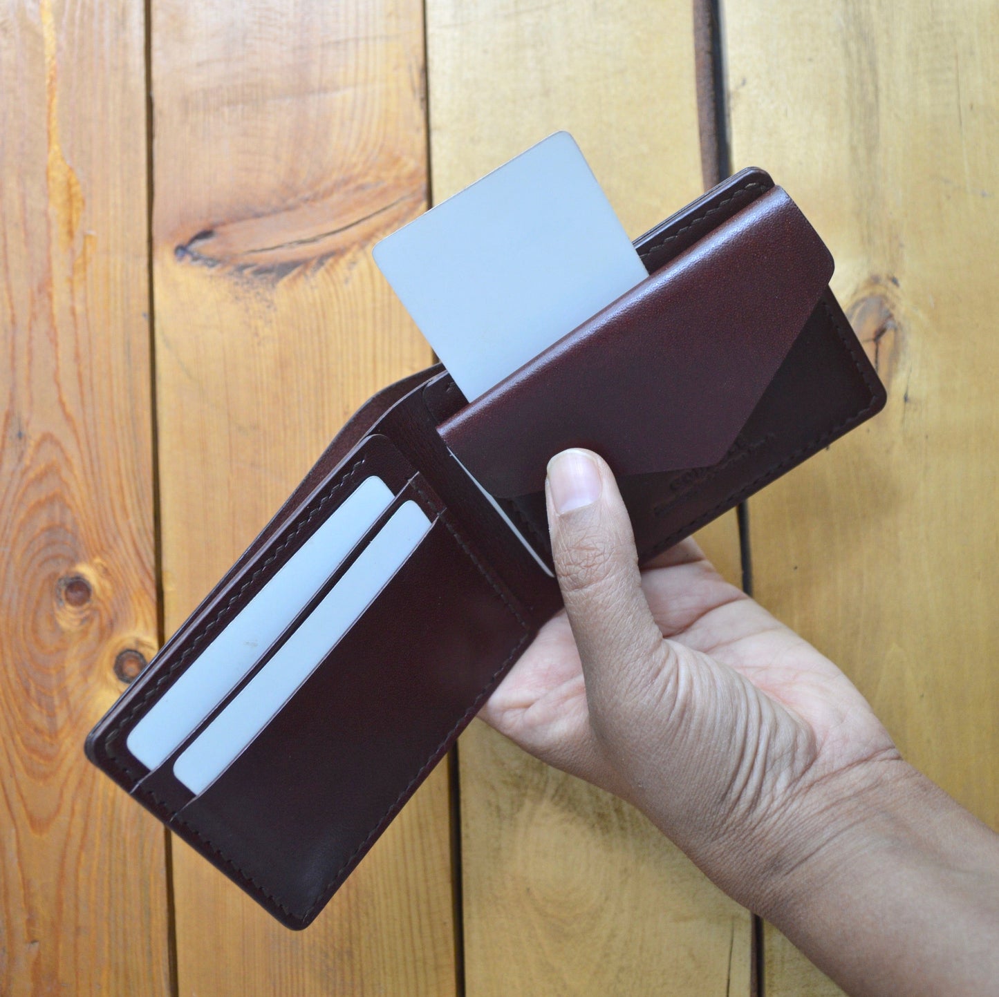 Mini Coin Pocket Wallet - Mahogany - Clearance