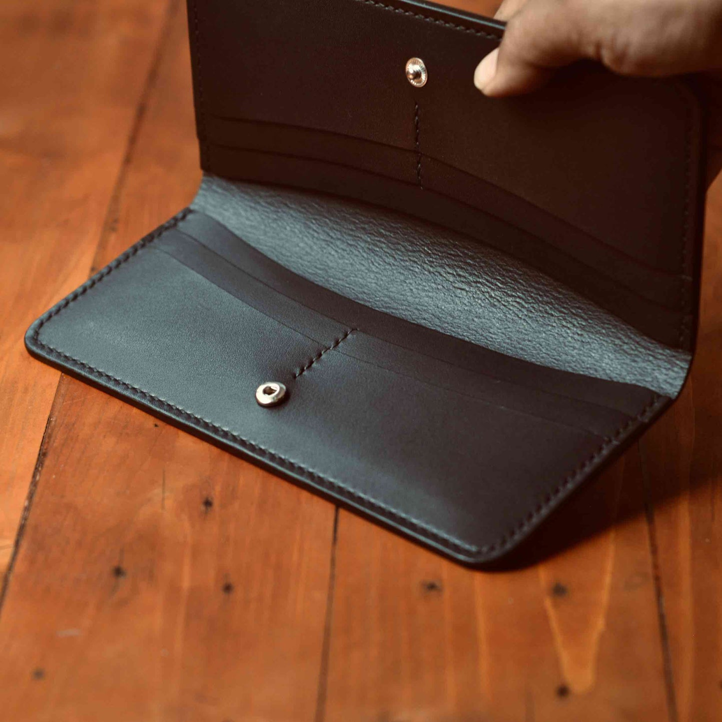 Long Bifold Wallet - Black