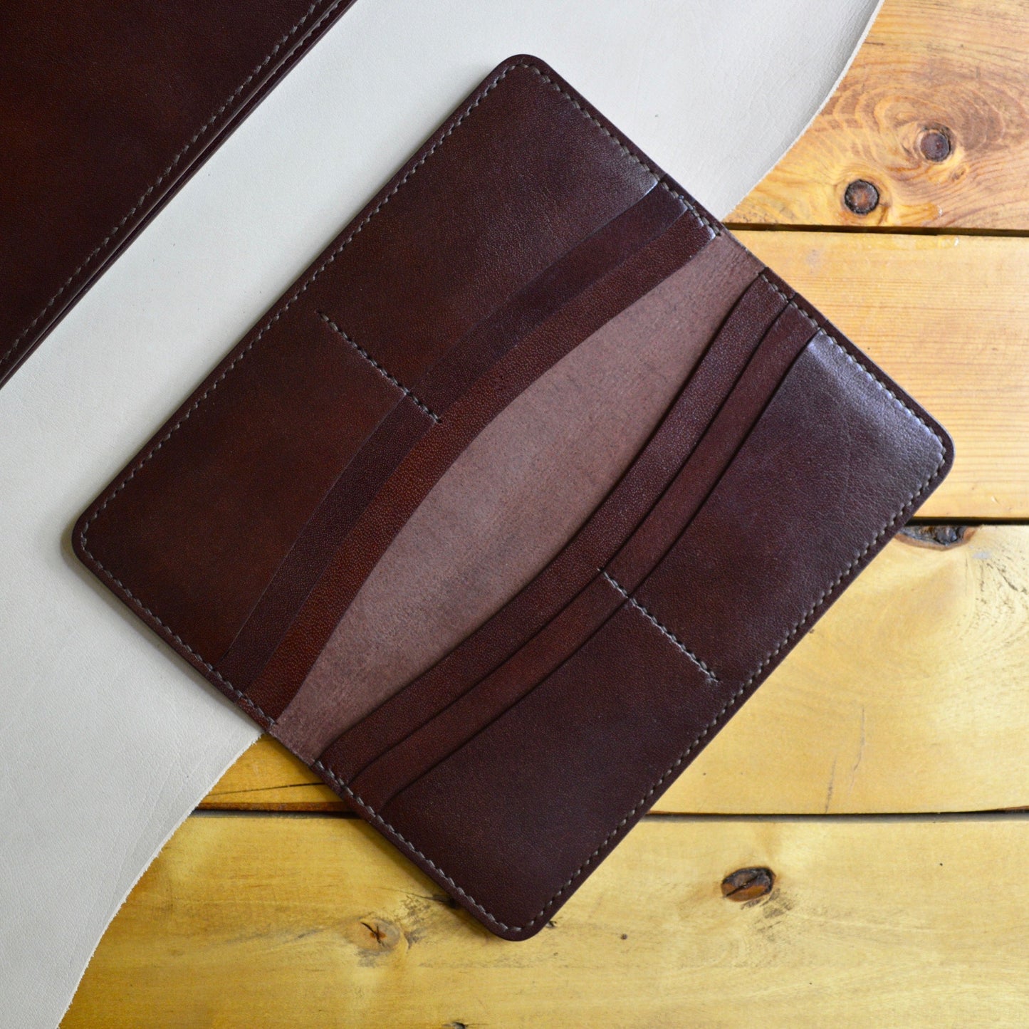 Long Bifold Wallet - Mahogany - Clearance