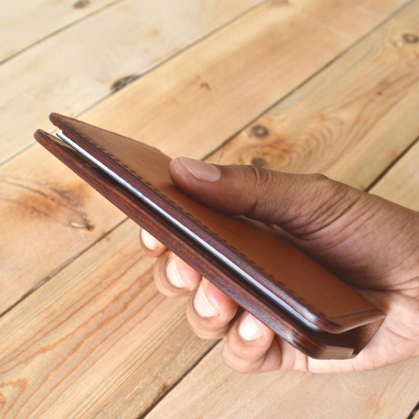 Compact Passport Wallet - Chestnut - Clearance