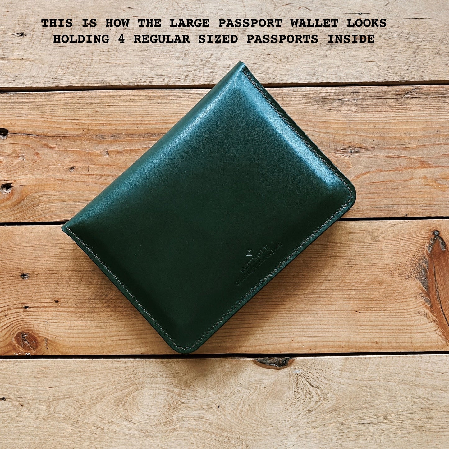 Large Passport Wallet - Racing Green - Clearance