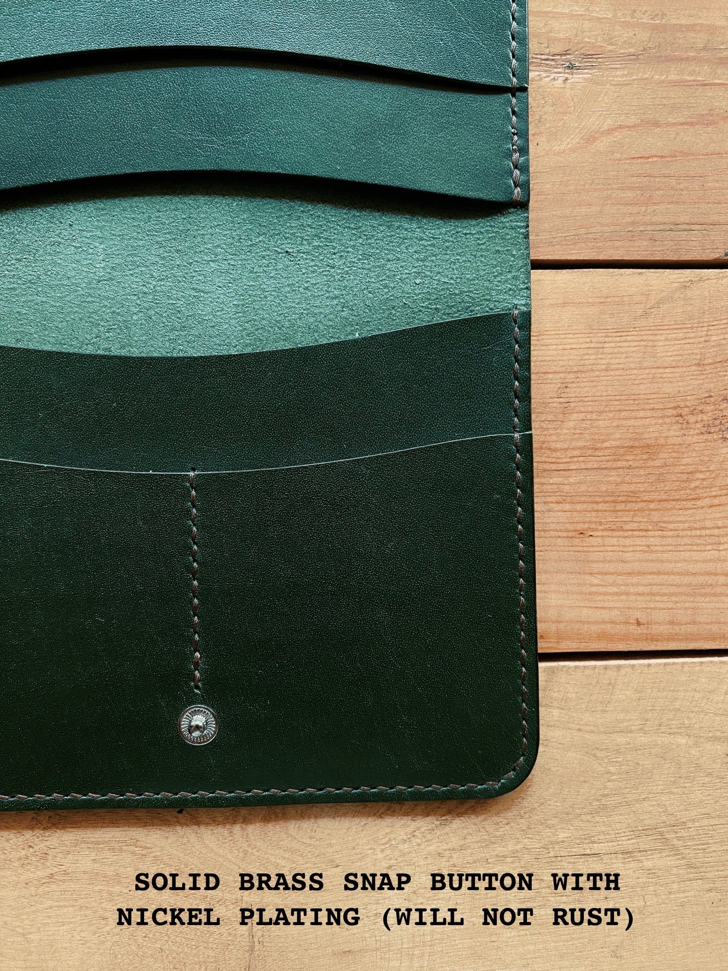 Large Passport Wallet - Racing Green - Clearance
