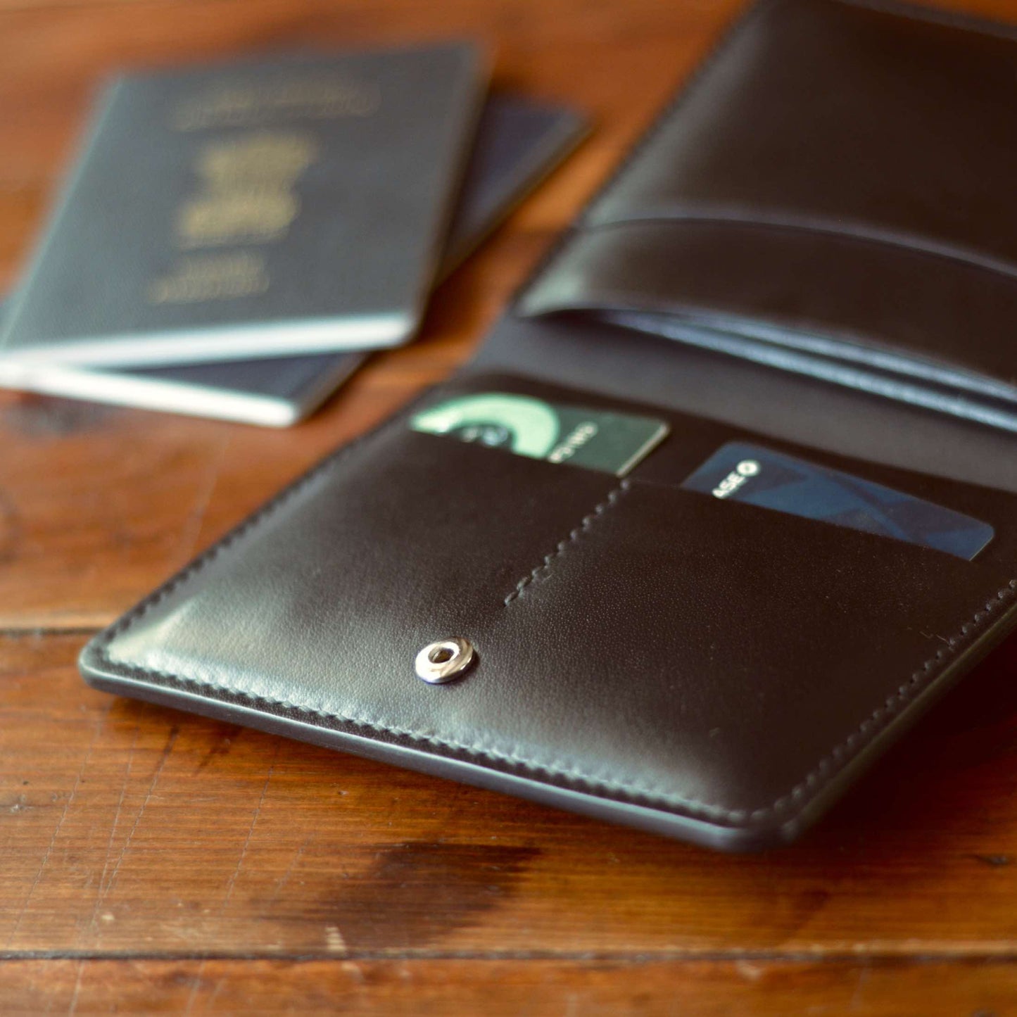 Large Passport Wallet - Black
