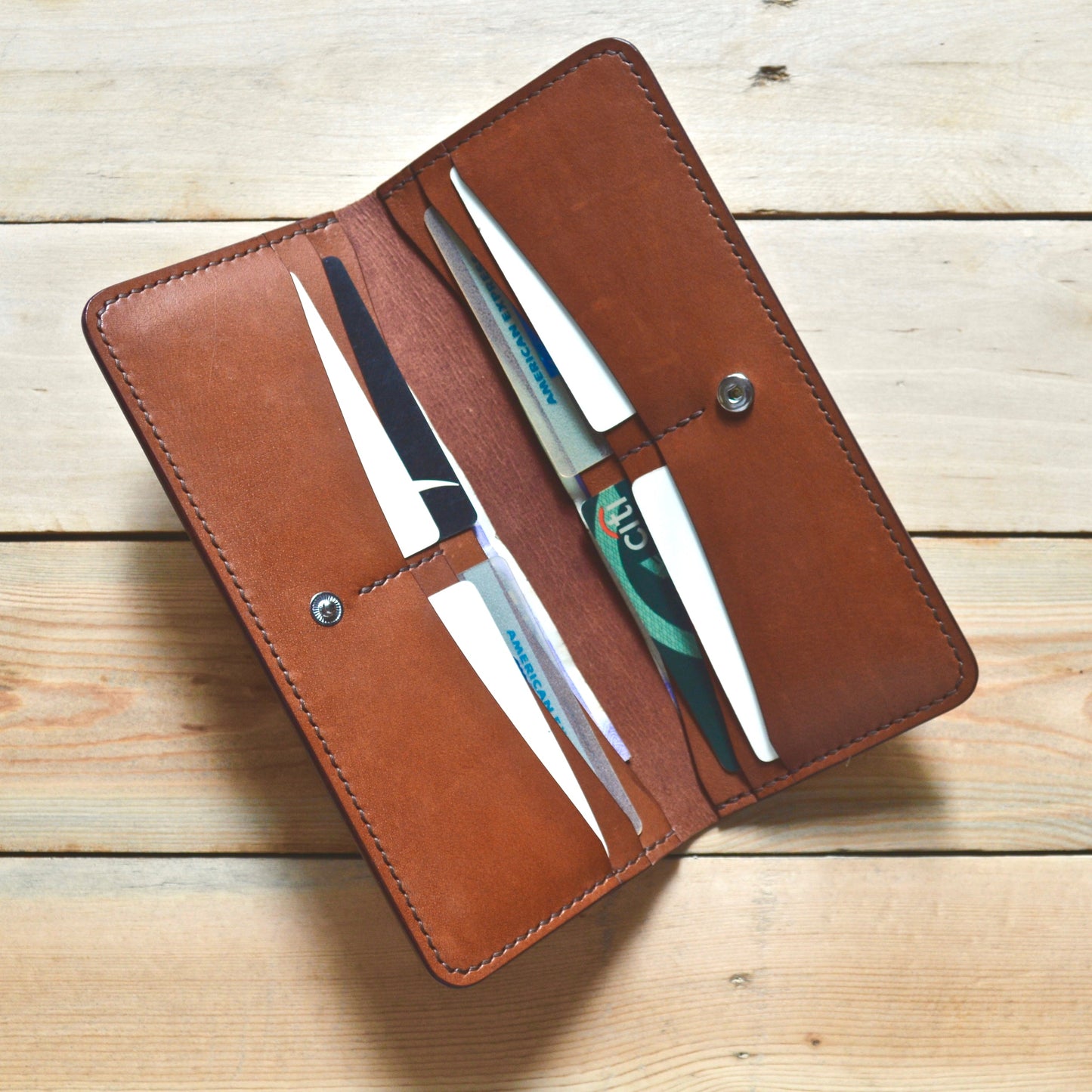 Long Bifold Wallet - Chestnut - Clearance