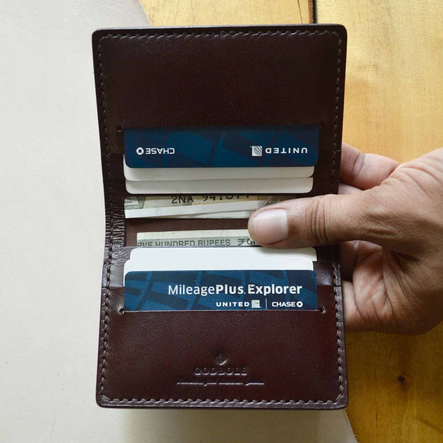 Card Wallet No. 1 - Mahogany - Clearance