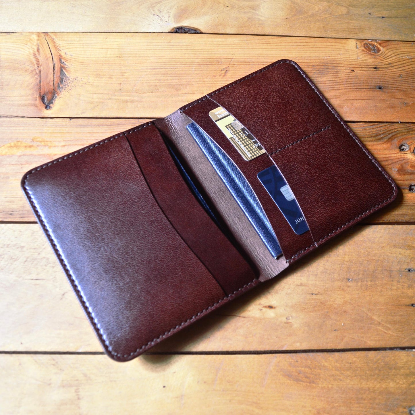 Large Passport Wallet - Mahogany - Clearance