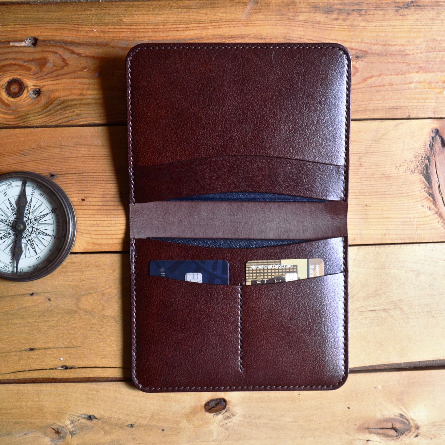 Large Passport Wallet - Mahogany - Clearance