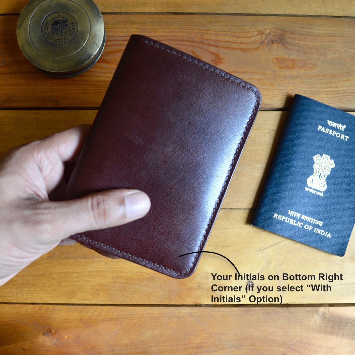 Compact Passport Wallet - Mahogany - Clearance
