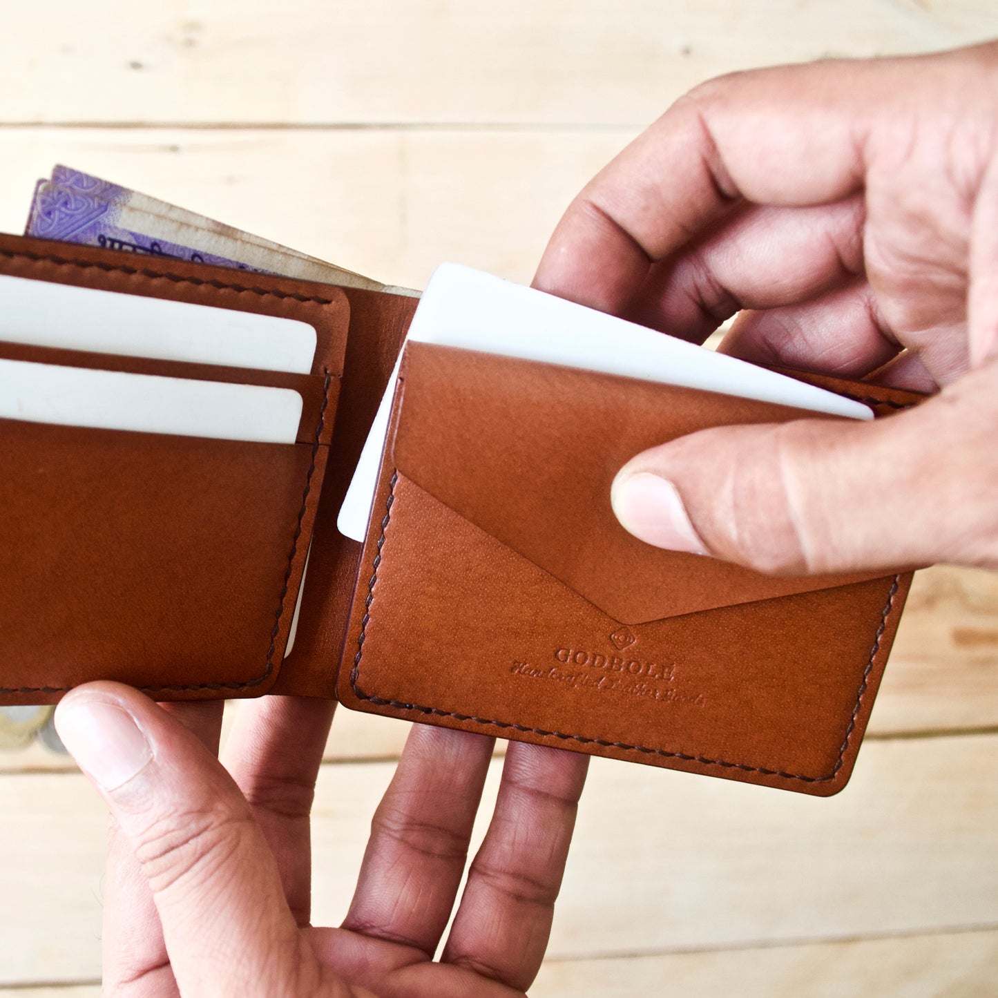 Mini Coin Pocket Wallet - Chestnut