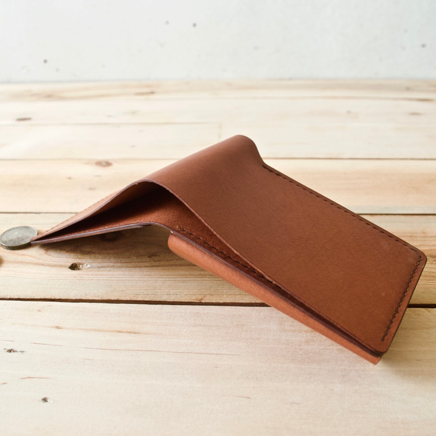Mini Coin Pocket Wallet - Chestnut