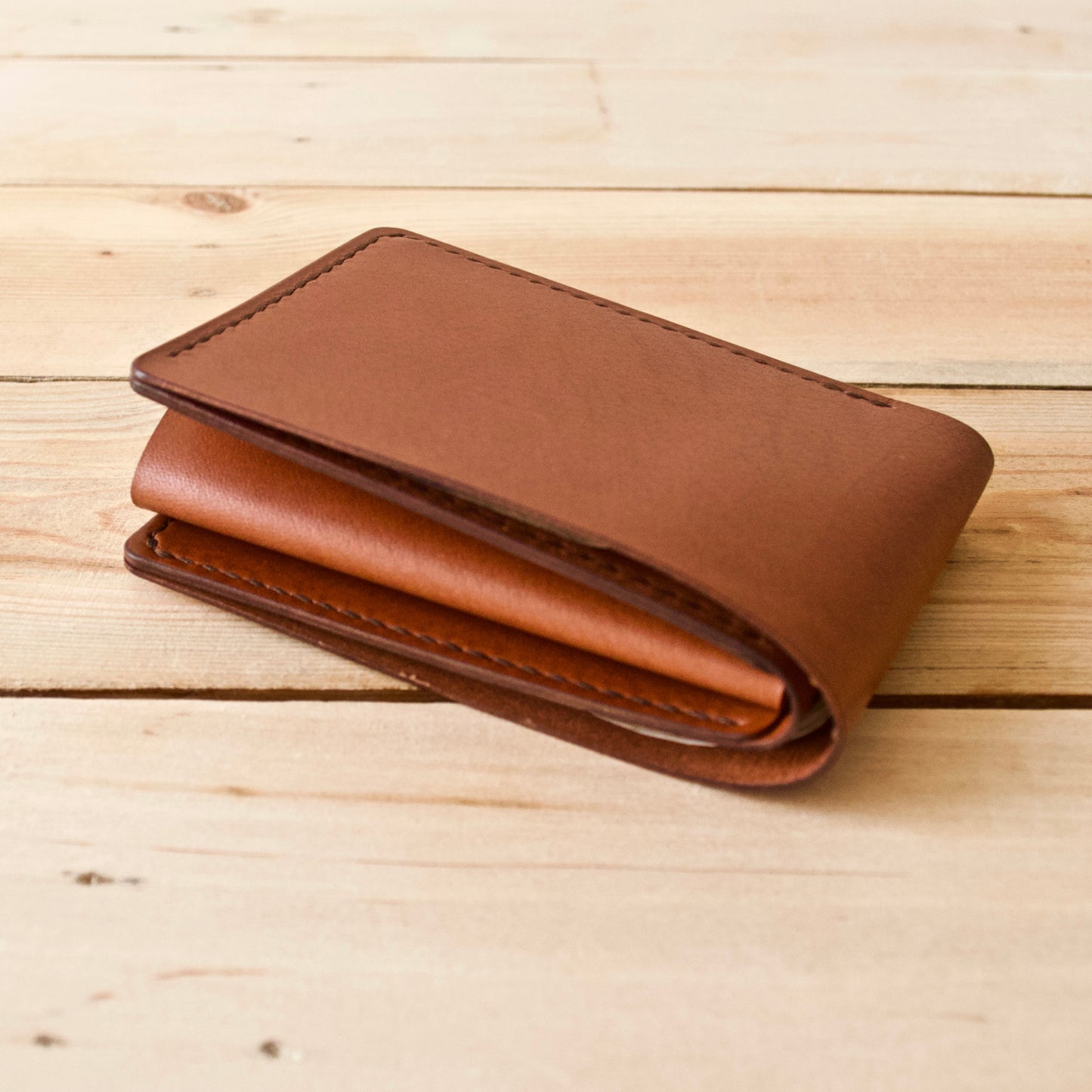 Mini Coin Pocket Wallet - Chestnut