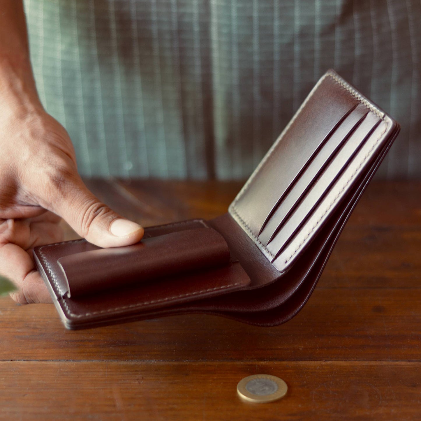 Coin Pocket Wallet No. 1 - Mahogany