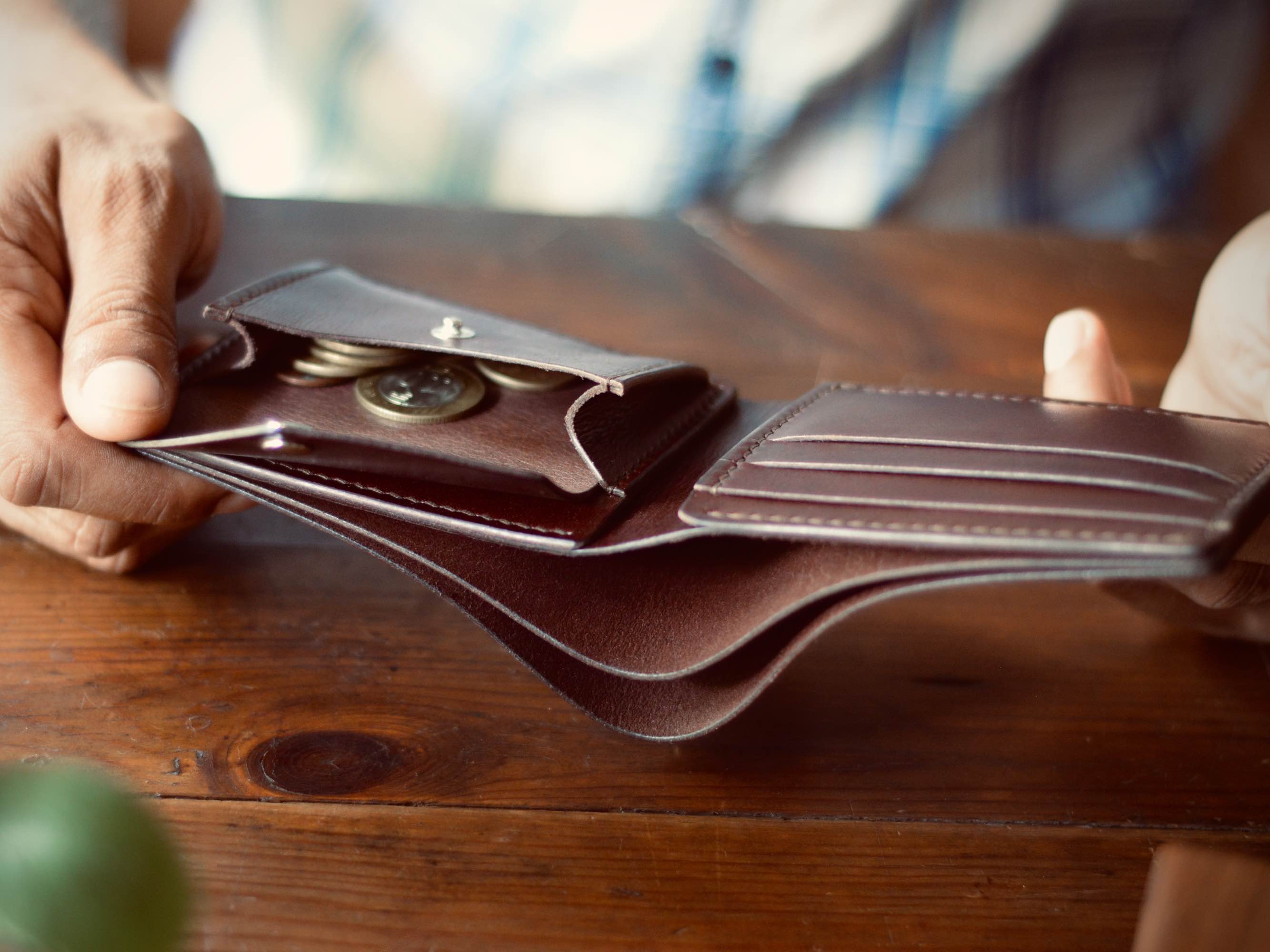 Thick Leather Coin Pocket Wallet | Handmade Luxury – Godbole Gear