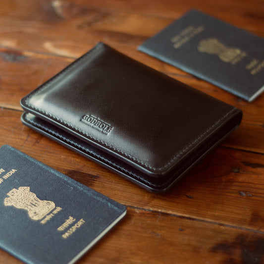 Large Passport Wallet - Black - Sale