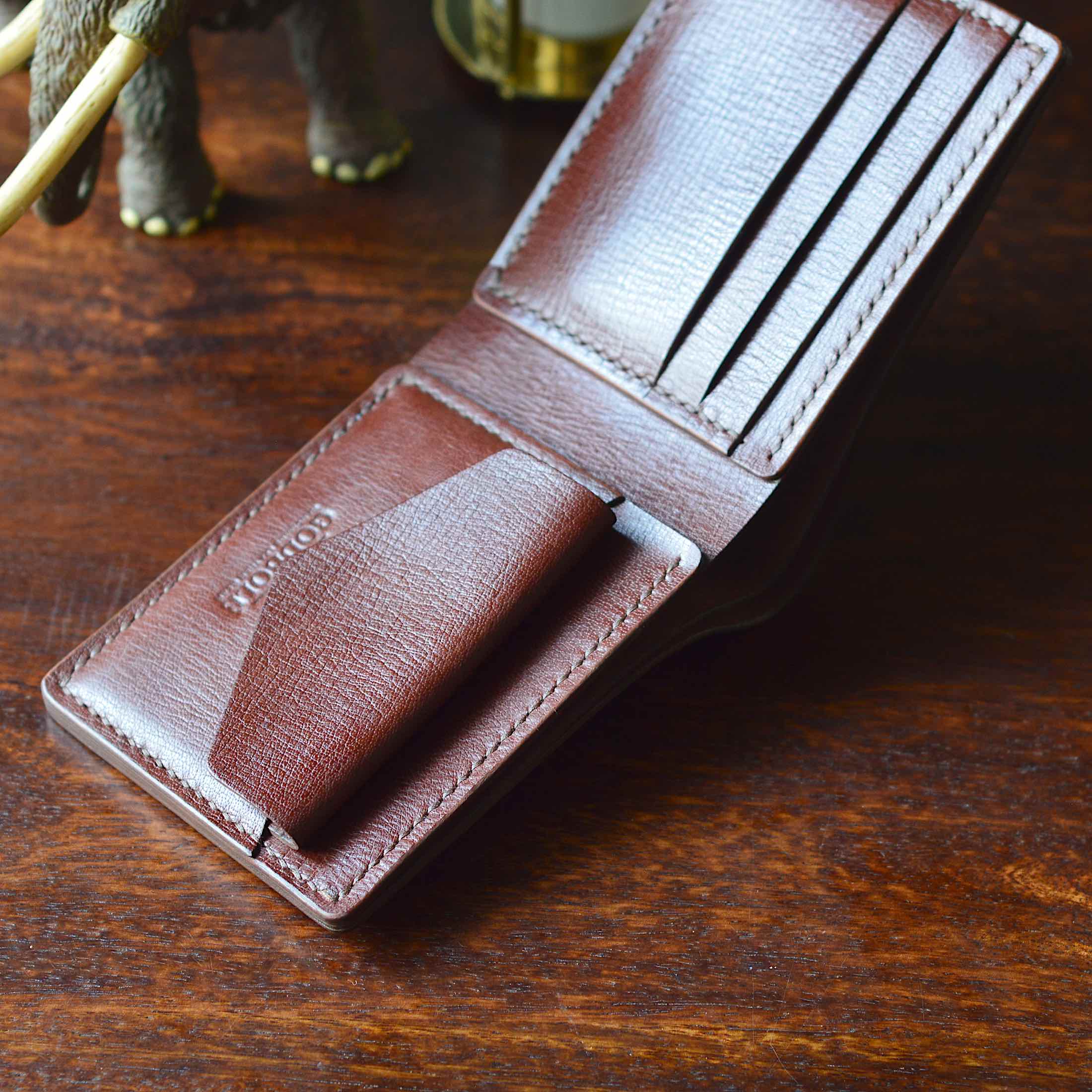 Men's small leather wallet with coin pocket online
