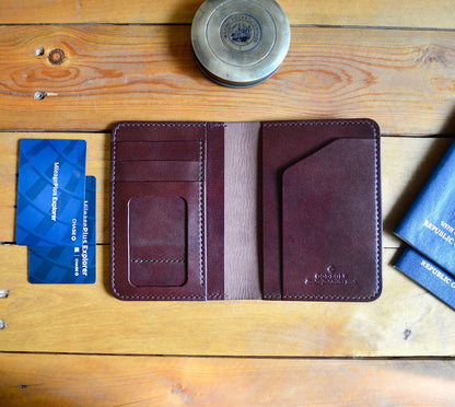 Compact Passport Wallet - Mahogany - Clearance