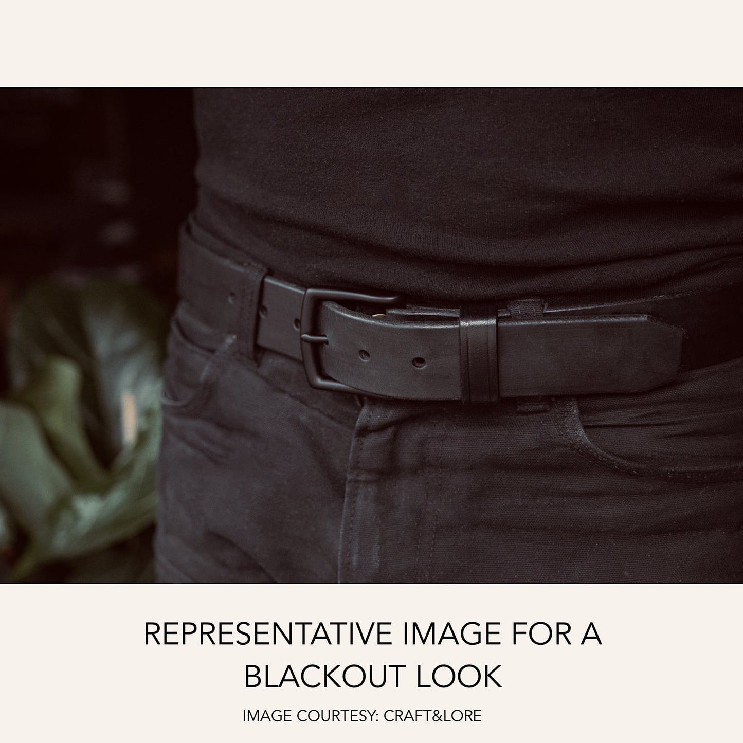 All-Black Lifetime Belts with Black Brass Hardware