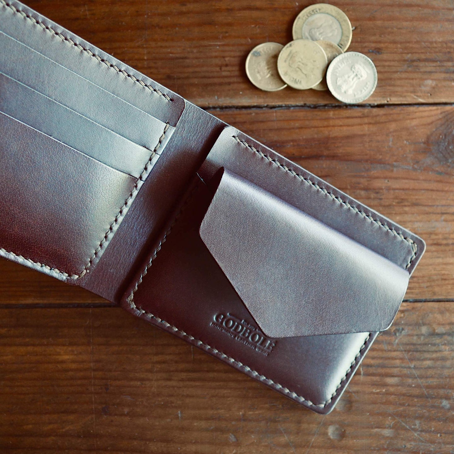 Coin Pocket Wallet No. 1 - Mahogany