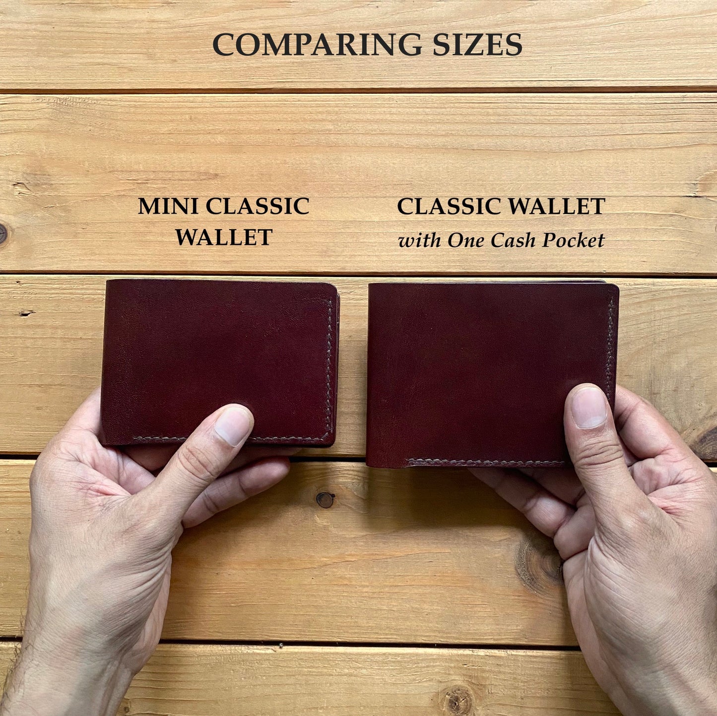 Mini Classic Wallet - Mahogany