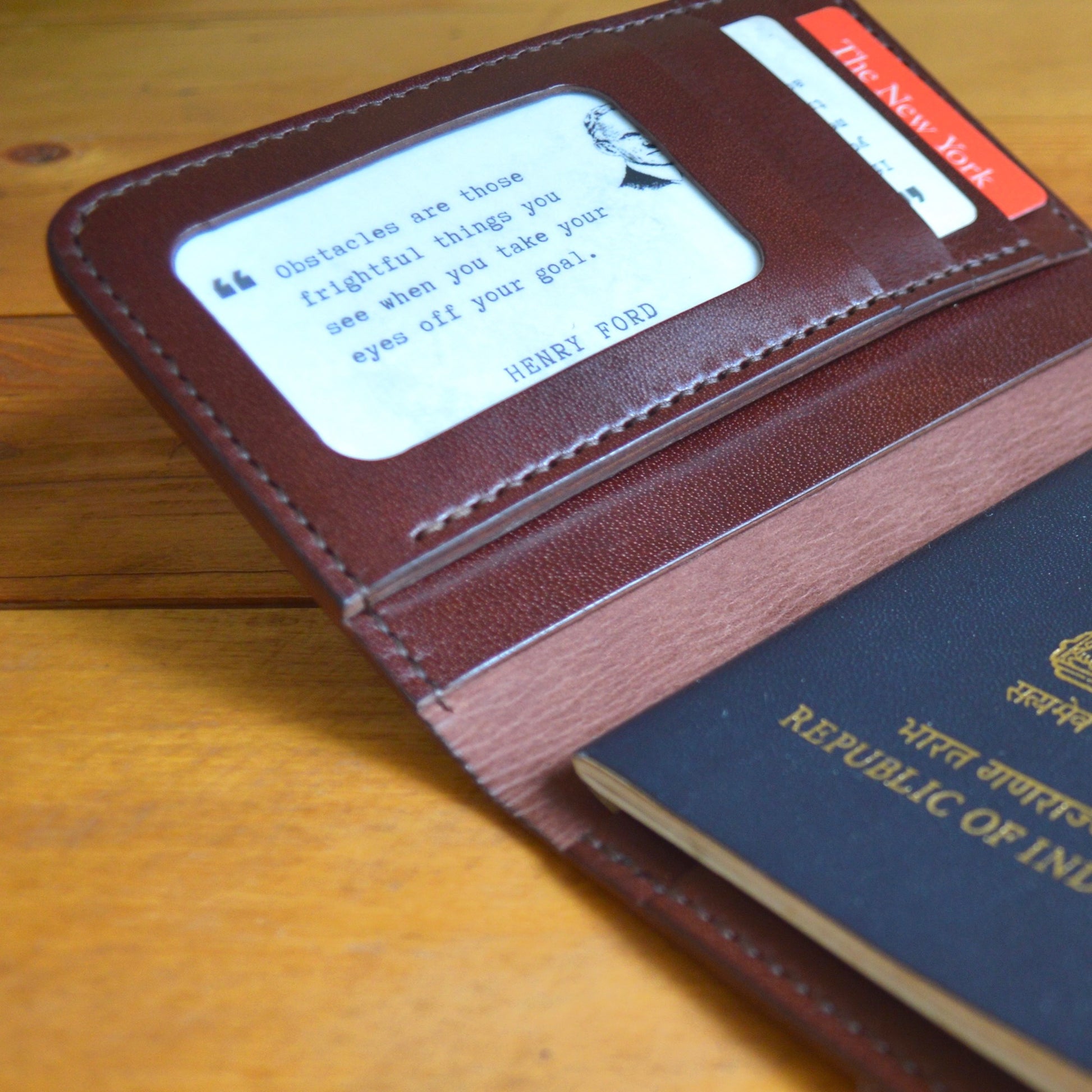 Luxury Passport Wallet - Best Travel Gift for Friend - Full Grain