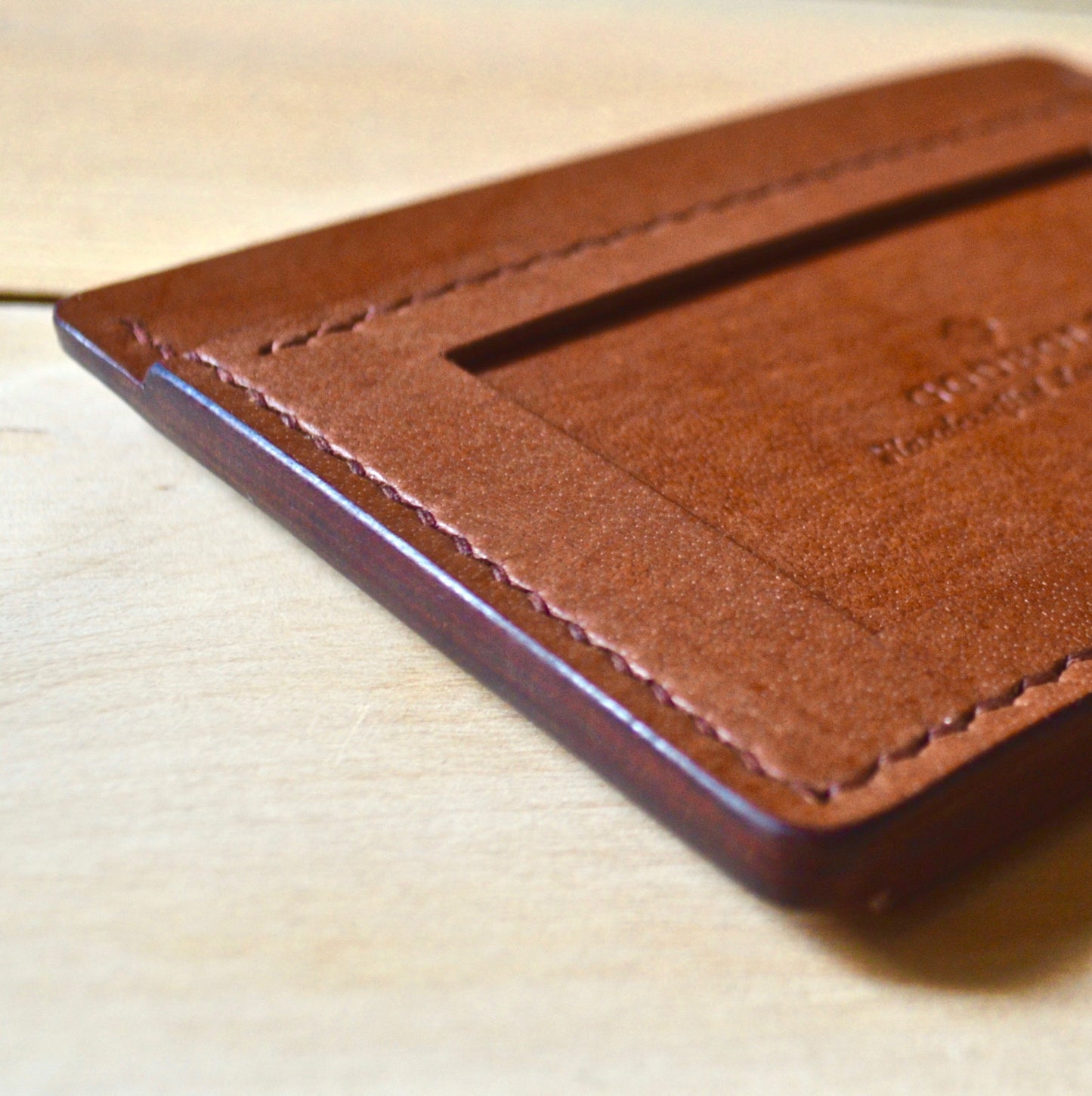 Cash+Card Sleeve with ID Window - Chestnut