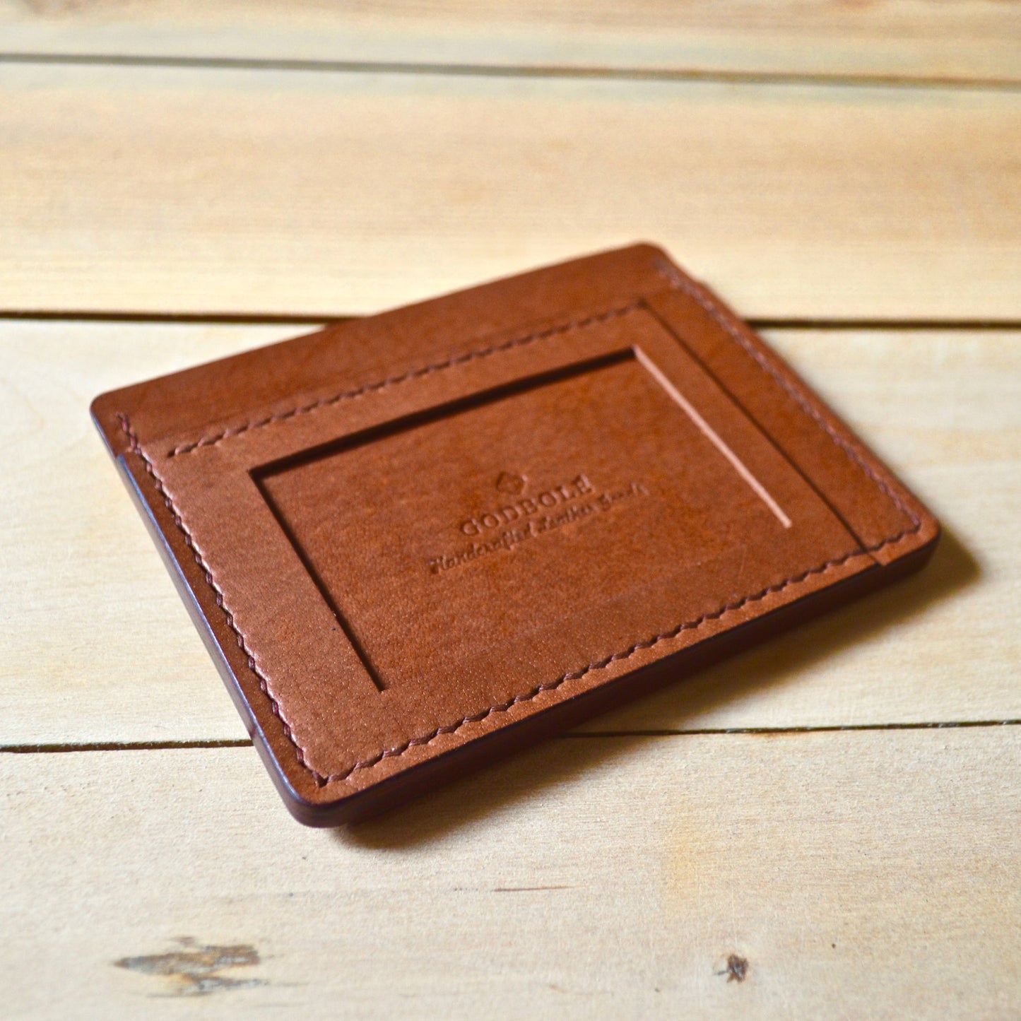 Cash+Card Sleeve with ID Window - Chestnut