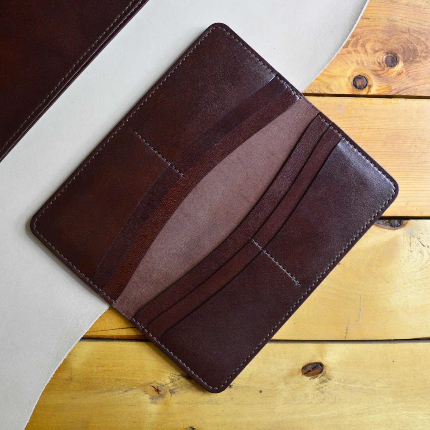 Long Bifold Wallet - Mahogany