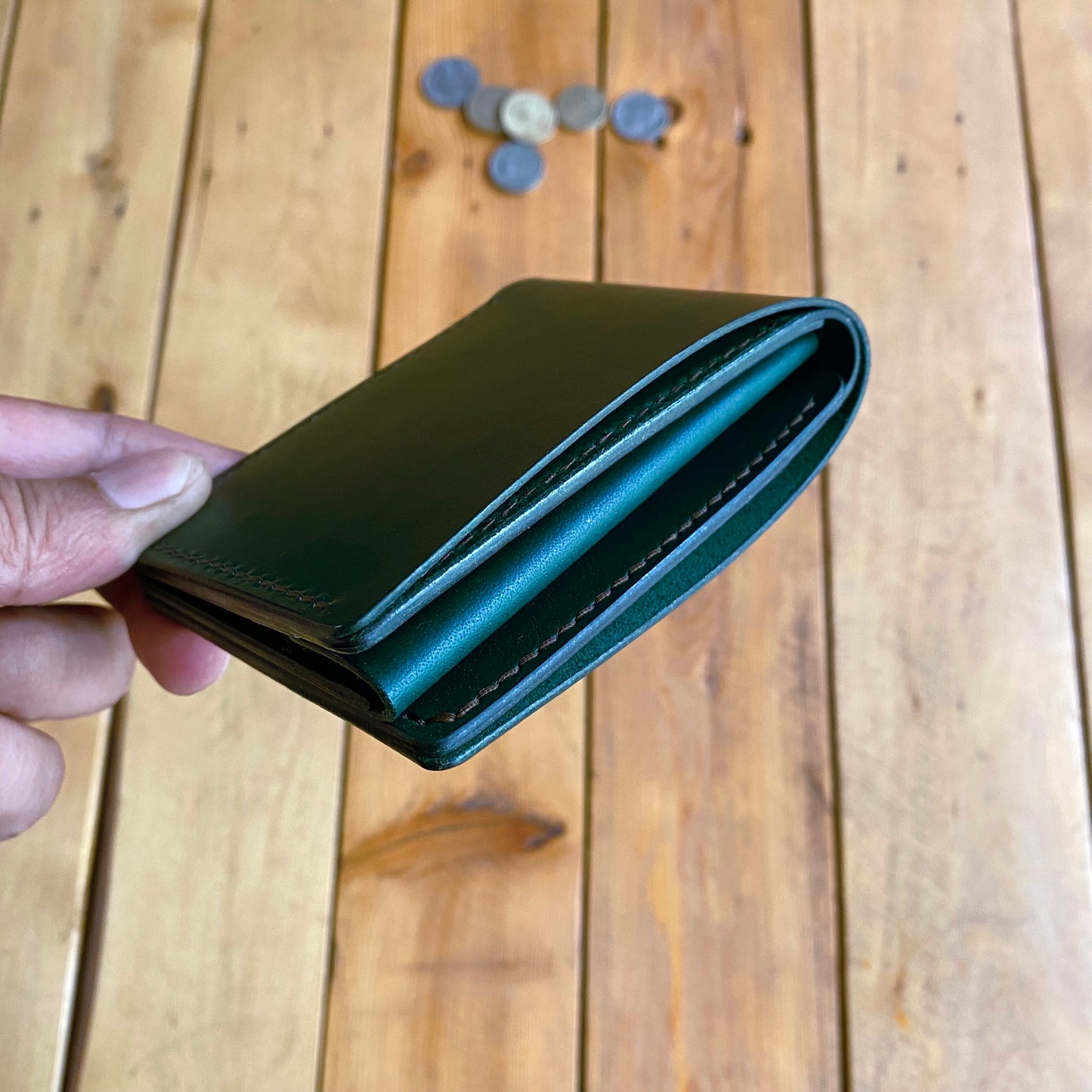 Mini Coin Pocket Wallet - Racing Green