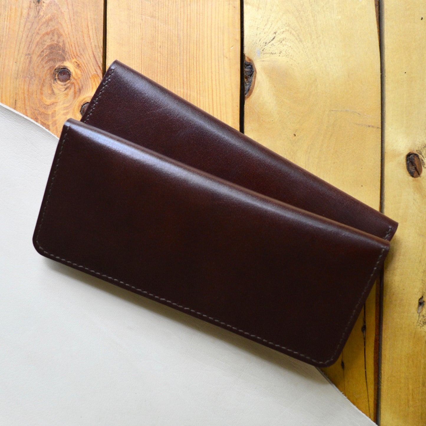 Long Bifold Wallet - Mahogany