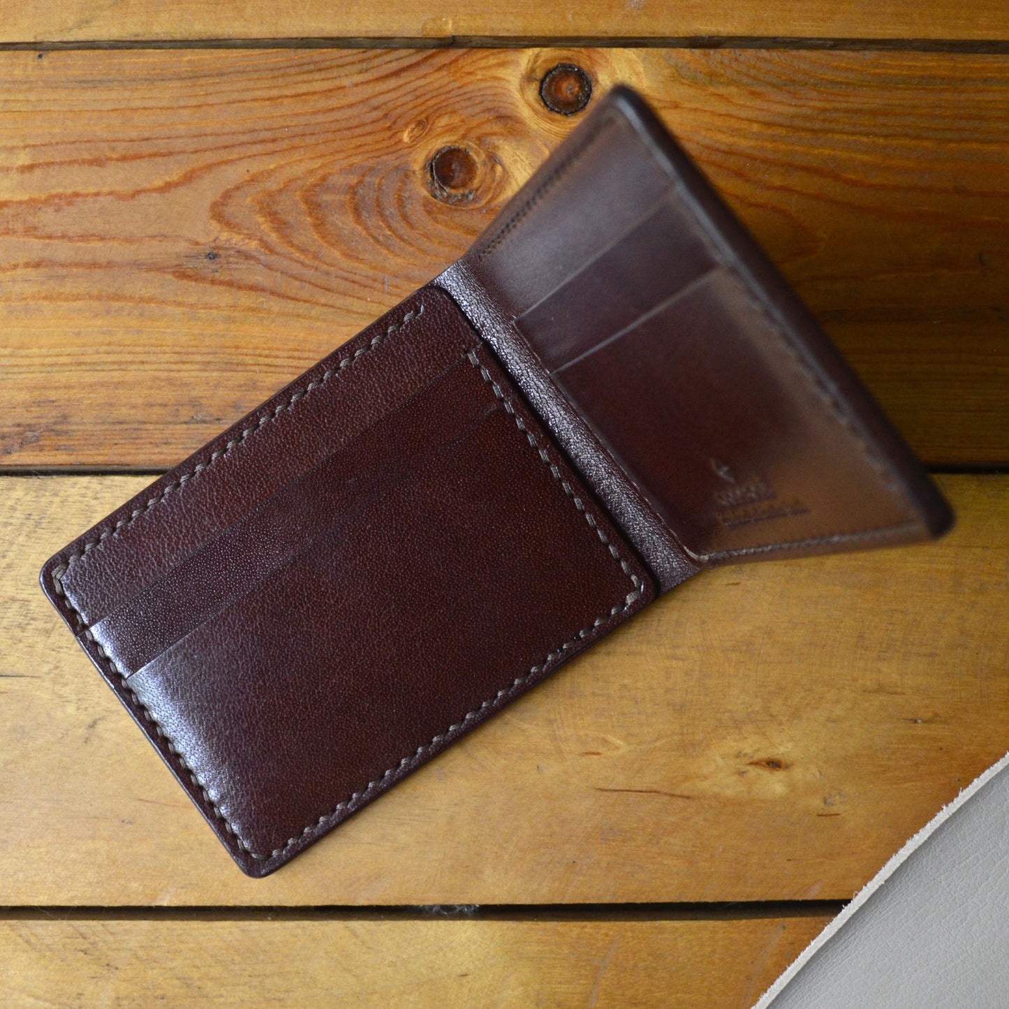 Mini Classic Wallet - Mahogany