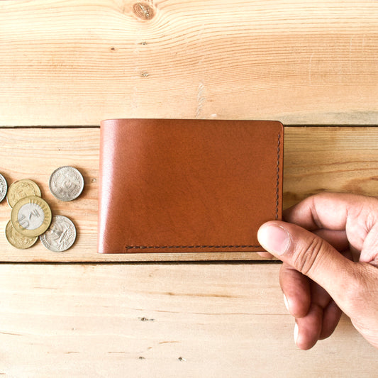 Mini Coin Pocket Wallet - Chestnut