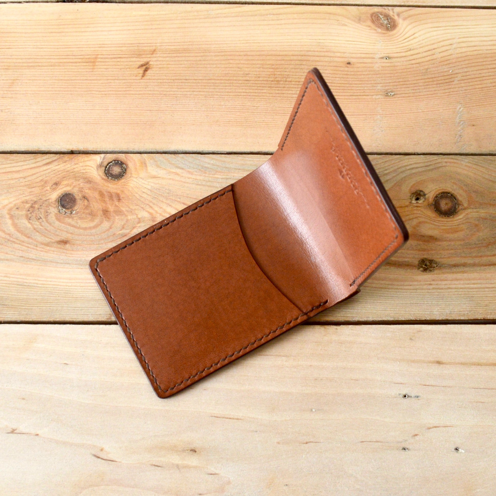 Leather Wallets for Men: Vegetable Tan Slim Card Wallet | KMM & Co. Yes