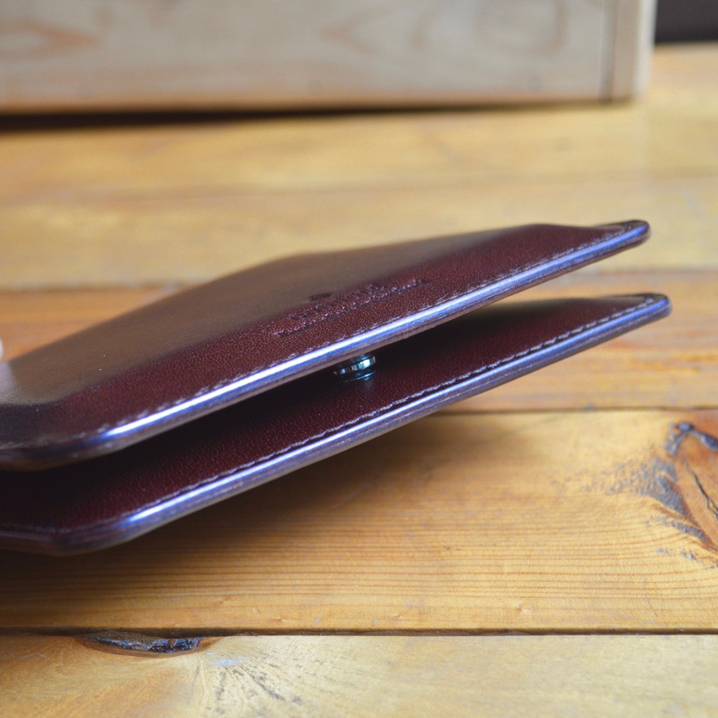 Large Passport Wallet - Mahogany